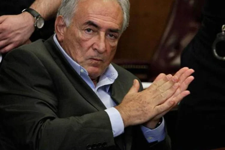 Dominique Strauss-Kahn, diretor do FMI, sentado em audiência em Nova York (Getty Images)