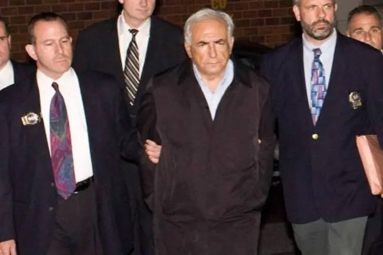 Acusado de tentativa de estupro, Strauss-Kahn está detido em Nova York (Brian Harkin/Getty Images)