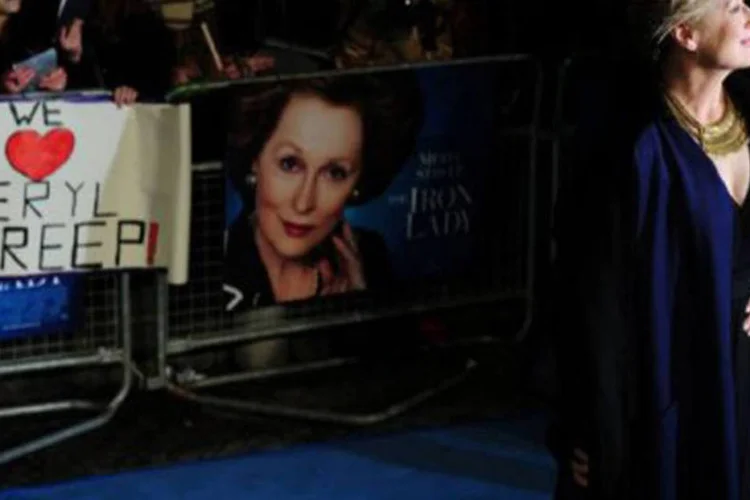 A atriz Meryl Streep na pré-estreia do filme em Londres: no entanto, Cameron elogiou a "sensacional e assombrosa" interpretação da protagonista (Leon Neal/AFP)