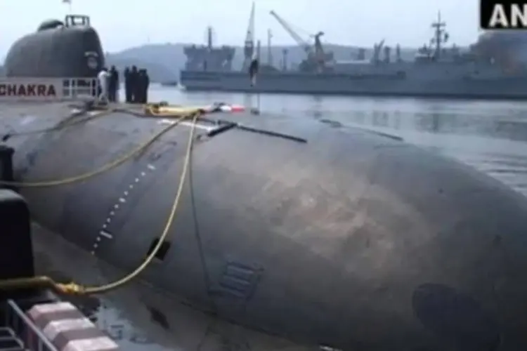 INS Chakra: o submarino é de fabricação russa e, segundo as autoridades, não portará armas nucleares (ANI/Reprodução/Youtube)