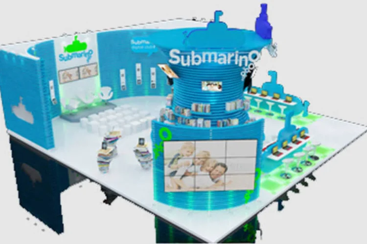 Stand do Submarino: Bienal do Livro será realizada este mês, em São Paulo (Divulgação)