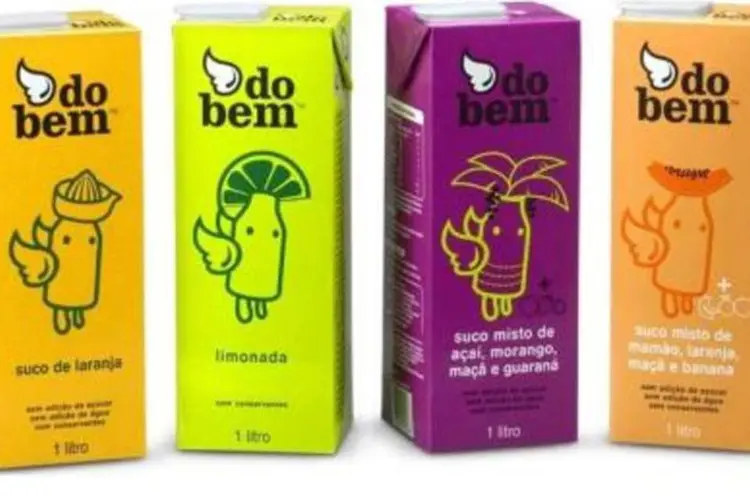 Sucos do Bem: embalagem é usada não só para colocar o suco, mas também para interagir com o consumidor (.)