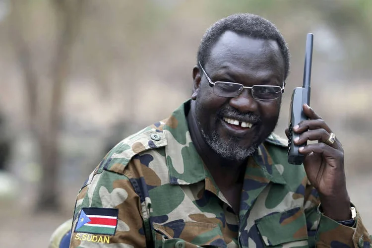 
	Riek Machar: a volta do l&iacute;der rebelde atrasou devido &agrave;s diferen&ccedil;as entre governo e oposi&ccedil;&atilde;o sobre as armas e os soldados que o acompanhariam
 (Goran Tomasevic / Reuters)