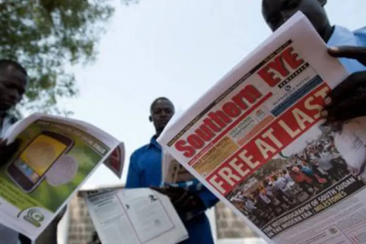 Independência no Sudão do Sul: processo foi respeitado pelo governo (Phil Moore/AFP)