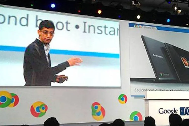 Sundar Pichai no Google I/O 2011: o executivo, que era responsável pelo Chrome OS, agora lidera também o desenvolvimento do Android (Sam Churchill / Wikimedia Commons)