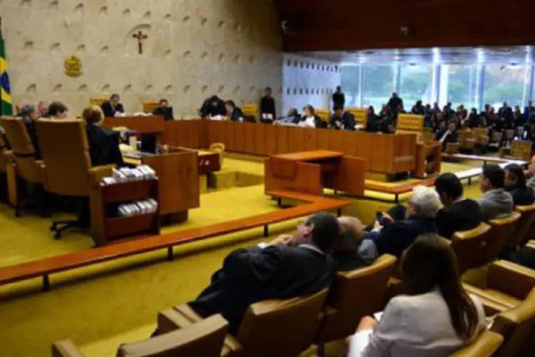 
	Supremo Tribunal Federal brasileiro durante &nbsp;julgamento do &quot;Mensal&atilde;o&quot;
 (Pedro Ladeira/AFP)