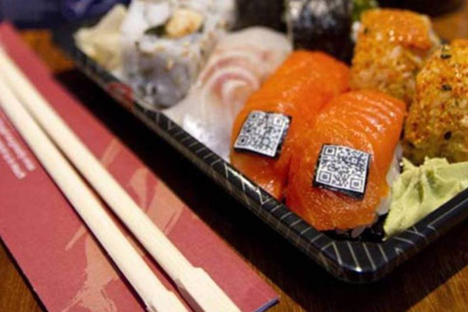 QR Code comestível mostra origem do sushi