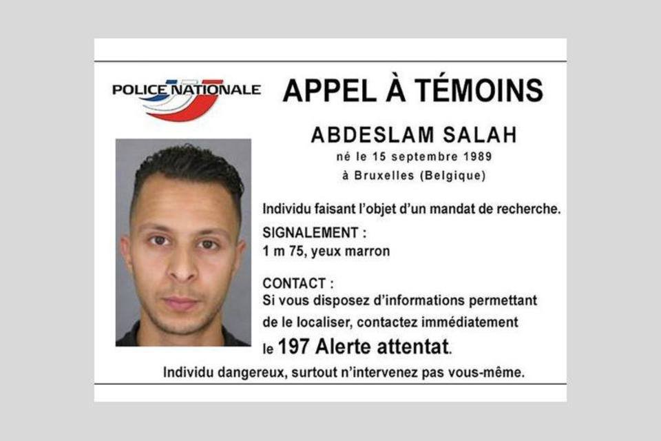 Bélgica divulga novo alerta para localizar Salah Abdeslam