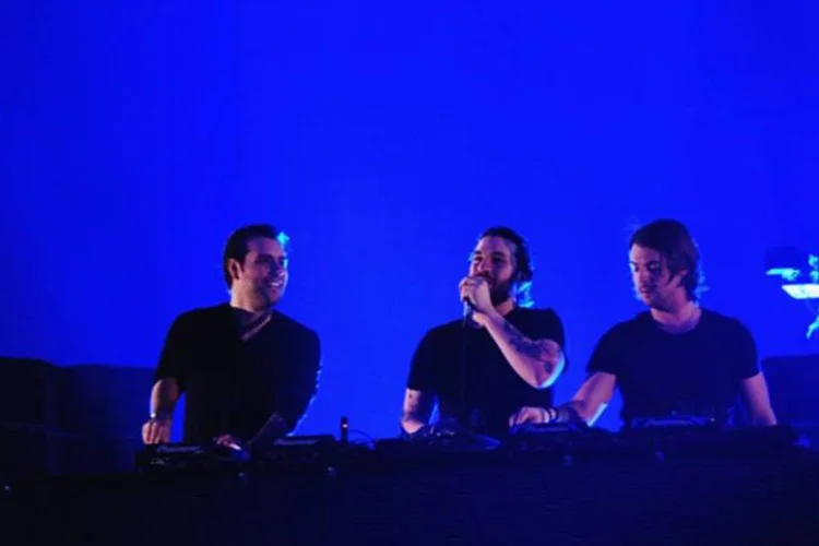 Swedish House Mafia se apresenta em Nova York: trio confirmou que se dissolverá após a realização desta turnê, que também passou pelo Rock In Rio Madri (Getty Images)
