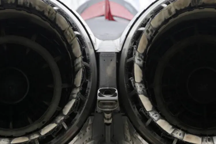 
	Turbinas da Pratt &amp; Whitney em um jato Boeing F-15E Strike Eagle
 (Matthew Lloyd/Bloomberg)