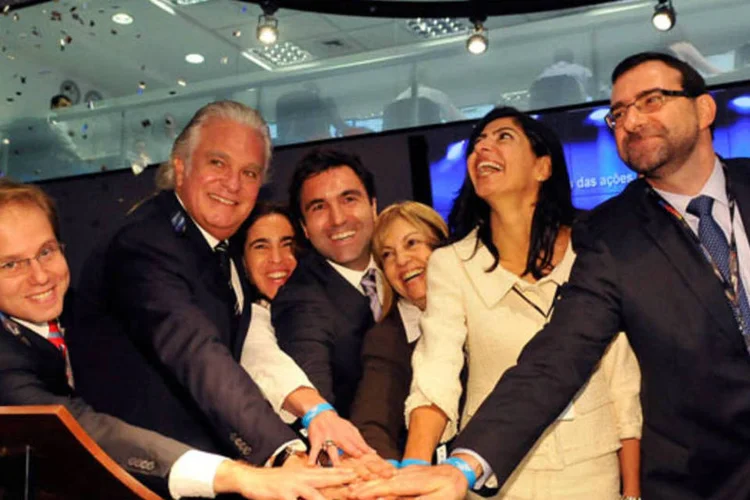 Cerimônia de estreia da T4F Entretenimento ocorreu na sede da BM&FBovespa em São Paulo (Divulgação)
