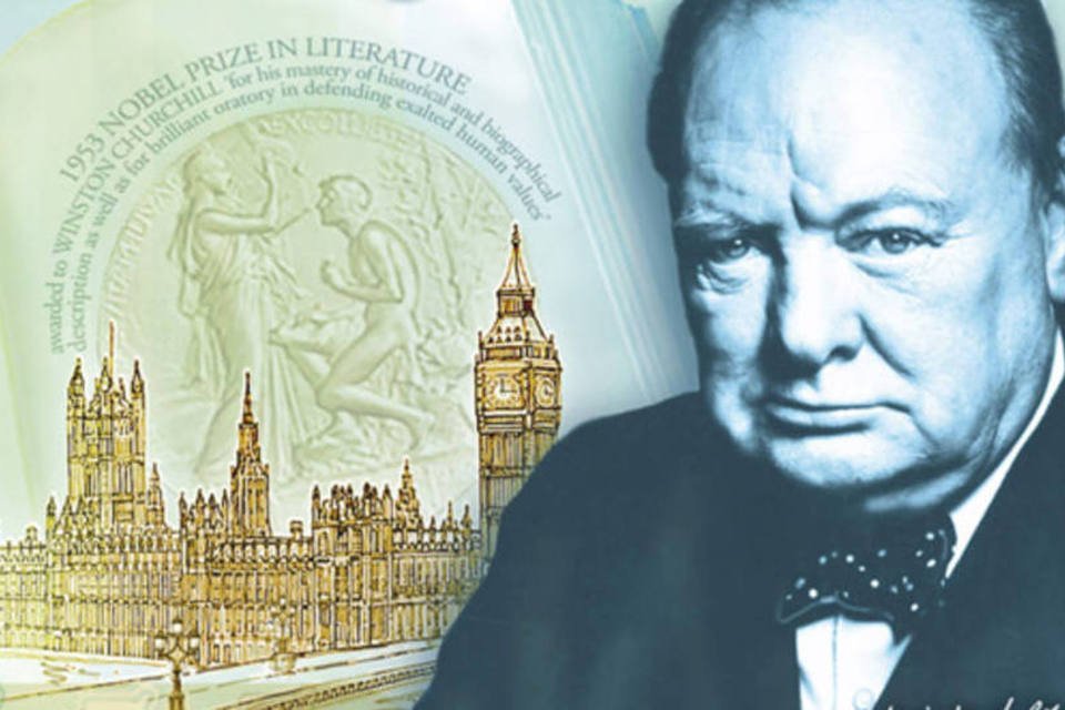 Churchill será homenageado em nova nota de 5 libras