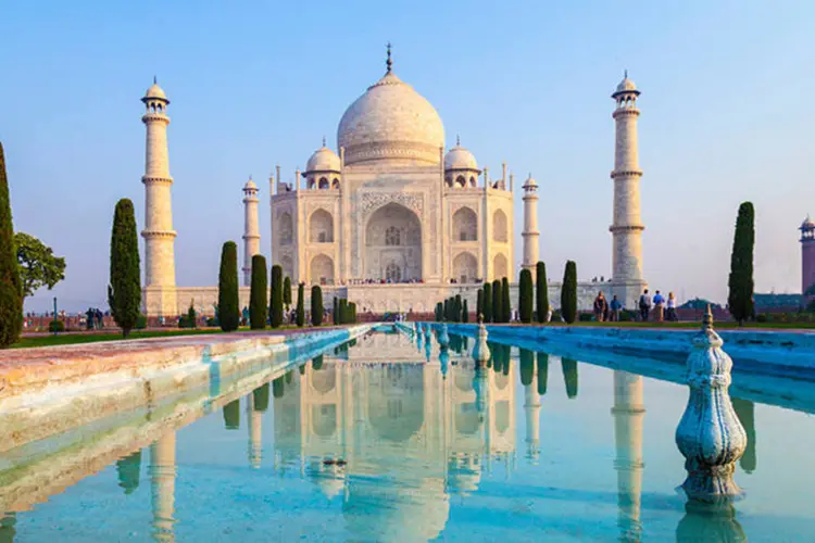 
	Taj Mahal, na &Iacute;ndia, &eacute; o 5&ordm; melhor ponto tur&iacute;stico do mundo
 (Thinkstock)
