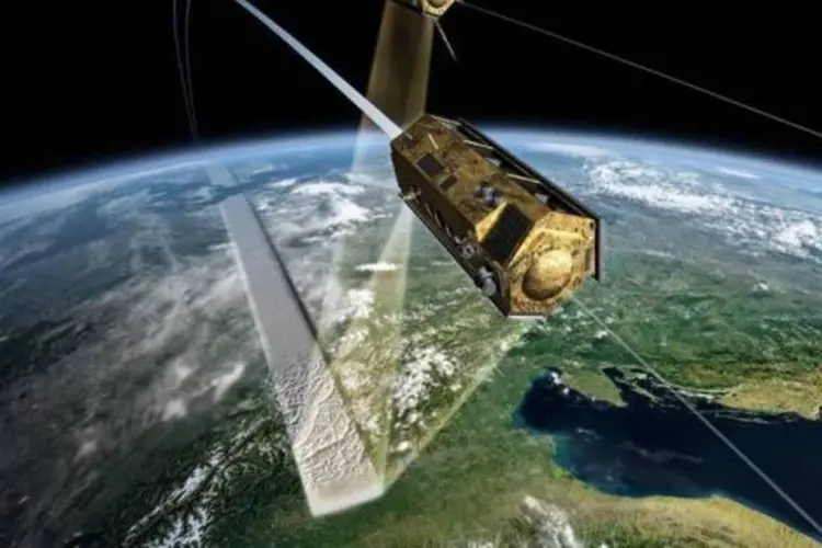 Ilustração mostra órbita dos satélites