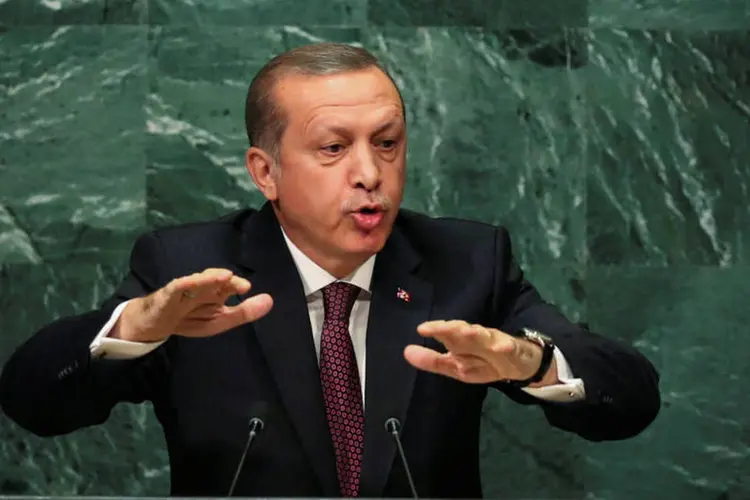 Tayyip Erdogan, presidente da Turquia, na Assembleia da ONU, dia 20/09/2016 (Eduardo Munoz / Reuters)