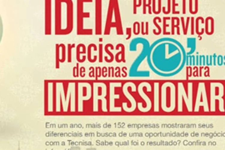 
	&quot;Speed Dating&quot; da Tecnisa: profissionais com ideias que chamam mais aten&ccedil;&atilde;o podem ter novas reuni&otilde;es com a construtora e incorporadora na tentativa de fechar neg&oacute;cio
 (Reprodução)