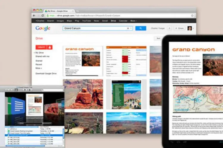 O Google Drive mantém os arquivos na nuvem para fácil acesso no PC, no smartphone e no tablet (Reprodução)