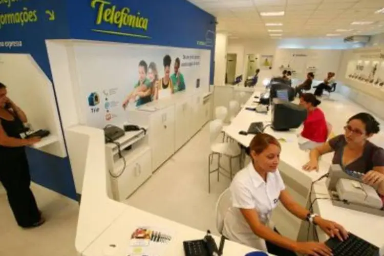 Uma das lojas da Telefonônica em São Paulo: mercado brasileiro representa 41% da receita obtida pela empresa na América Latina (.)