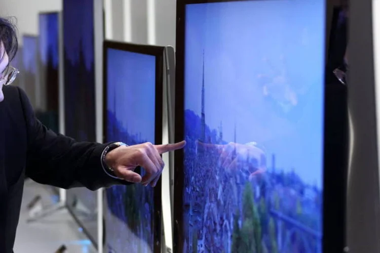 
	Televis&atilde;o 4K da Sony: Sony previu um aumento de 18,5% nas vendas de TVs este ano
 (Tomohiro Ohsumi/Bloomberg)