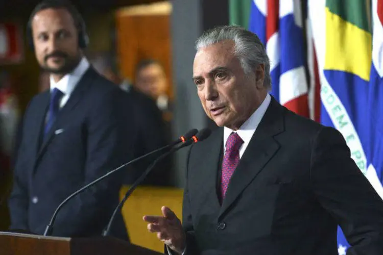 
	&quot;Com muita selvageria, se ceifaram vidas, que fazem praticamente o mundo todo estar de luto&rdquo;, disse Michel Temer
 (José Cruz/Agência Brasil)