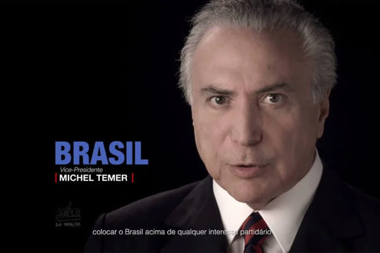 Michel Temer: “Cabe a nós, representantes de todos os setores da sociedade, o dever de construir agora um amanhã cada vez melhor” (Reprodução/Youtube)