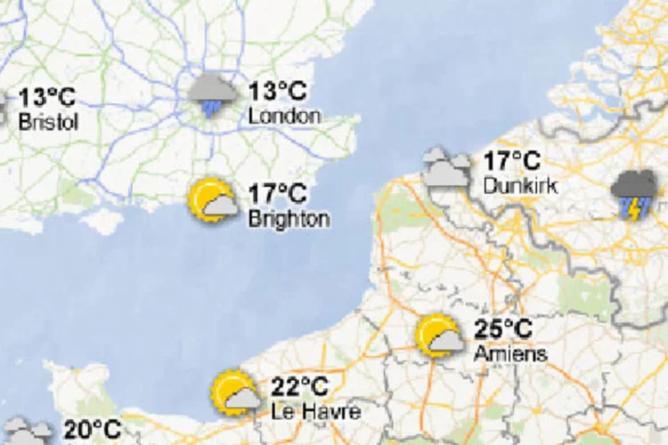 Temperatura na Europa: a nova plataforma utiliza os recursos do site especializado em meteorologia "weather.com" e do Naval Research Laboratory dos Estados Unidos (Divulgação)