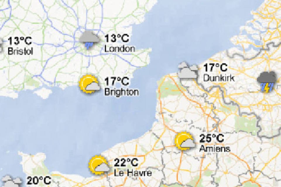 Google Maps agora tem serviço de meteorologia