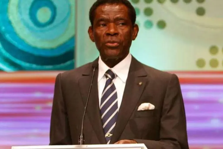 Teodoro Nguema, presidente da Guiné Equatorial: É a segunda vez que ''Teodorín'', seu filho, evita uma convocação da Justiça francesa (Michelly Rall/Getty Images)