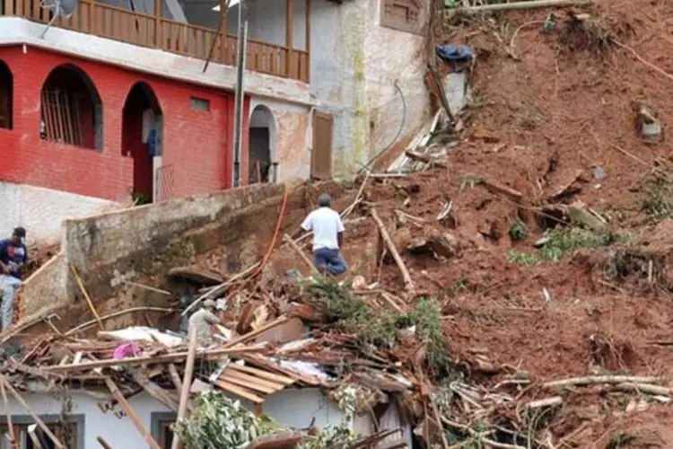 Área de Teresópolis atingida pela chuva: “Essa carta geotécnica é uma evolução do trabalho de risco iminente", disse Flavio Erthal, presidente do DRM-RJ (Valter Campanato/ABr)