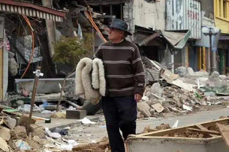 Imagem do terremoto que atingiu o Chile em 2010 (Getty Images)