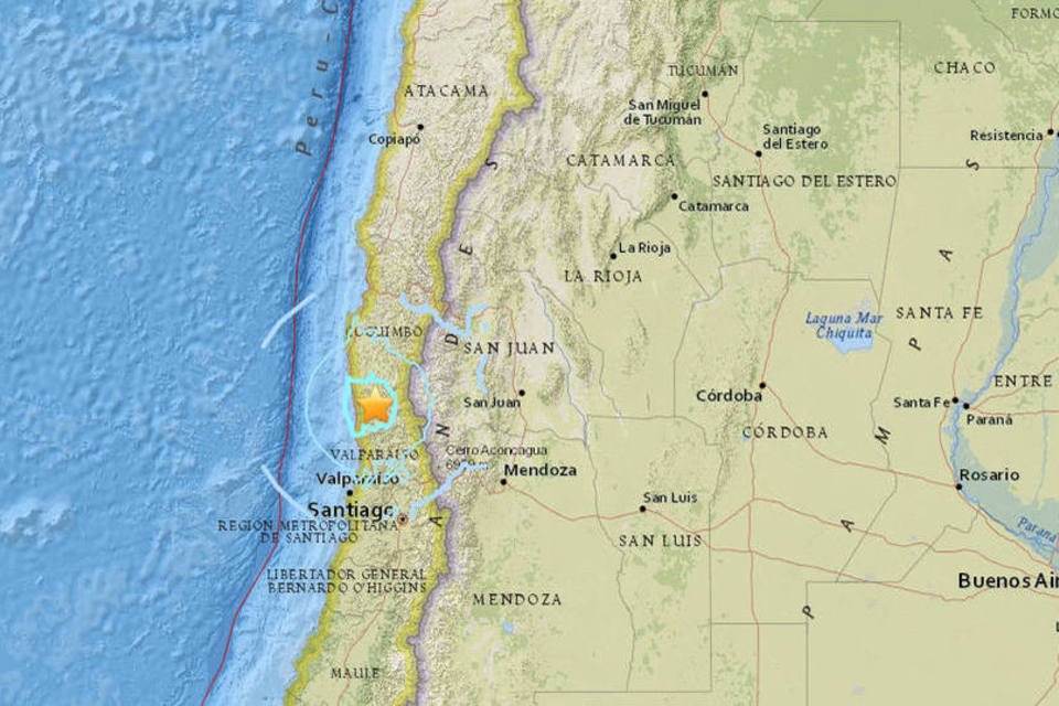 Tremor de 5,5 graus na escala Richter é sentido no Chile