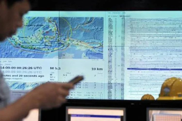 Terremoto: o terremoto também não cumpriu os requisitos para gerar um tsunami no litoral (Adek Berry/AFP)