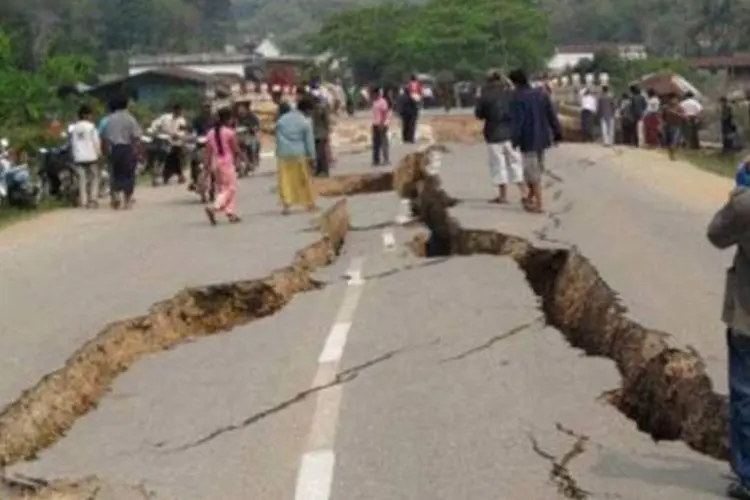 Terremoto em Mianmar: epicentro do tremor aconteceu a 10 quilômetros de profundidade (AFP)