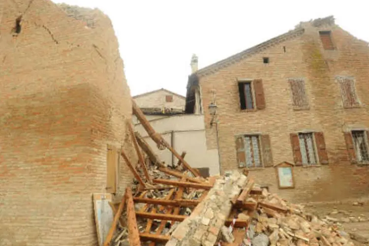 Casa em Ferrara, região italiana atingida por tremor que matou 23 pessoas em 20 de maio (Roberto Serra / Getty Images)