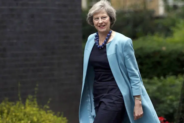 
	Theresa May: a ministra, de 59 anos, conhecida por sua postura euroc&eacute;tica, se pronunciou no fim a favor da UE
 (Peter Nicholls / Reuters)