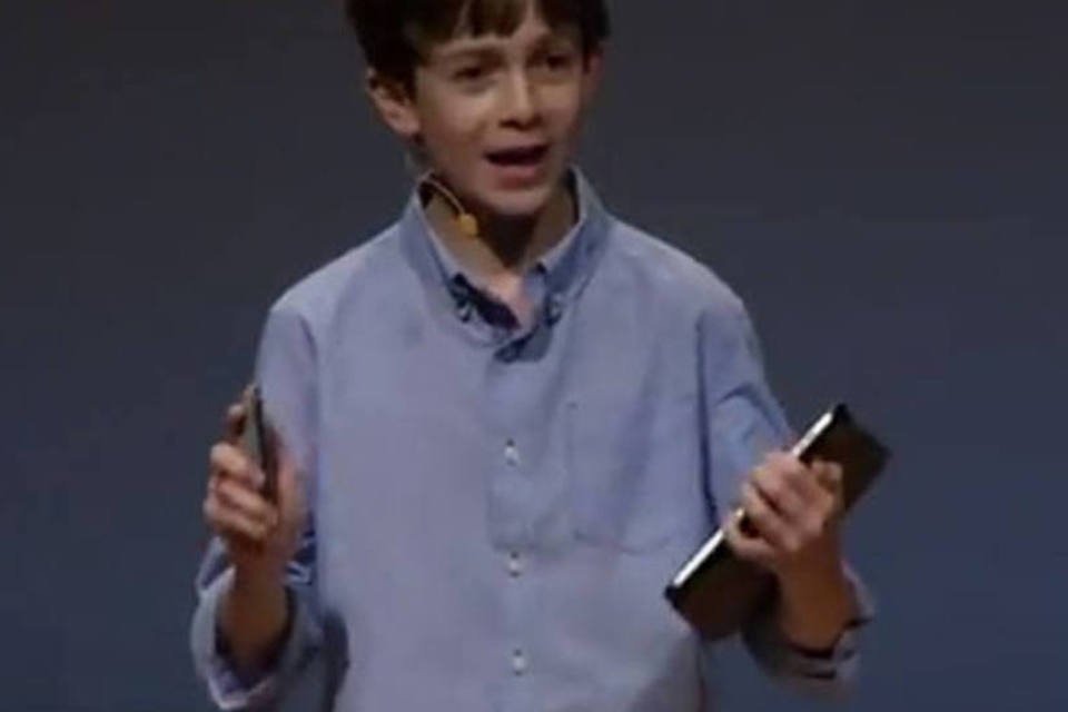 Garoto de 12 anos cria startup e surpreende em palestra do TED