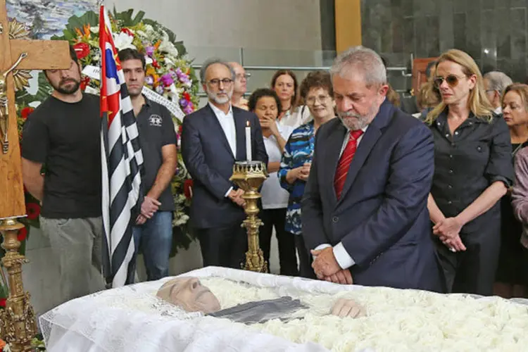 Lula durante velório de Márcio Thomaz Bastos (Ricardo Stuckert/Instituto Lula)