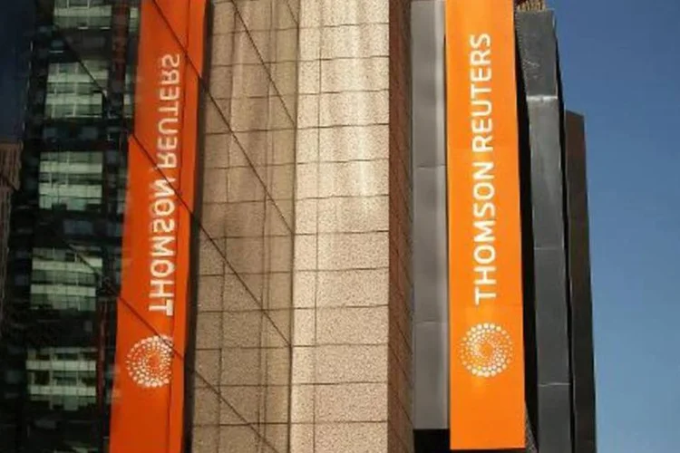 Sede da Reuters em Nova York: no quarto trimestre, o grupo registrou lucro líquido de 1,1 bilhão de dólares, contra uma perda de 351 milhões no mesmo período um ano antes (Mario Tama/AFP)