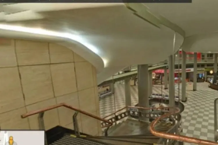 Imagem do Google Street View: no Brasil o único local disponível até o momento é o aeroporto de Congonhas, na cidade de São Paulo (Reprodução)