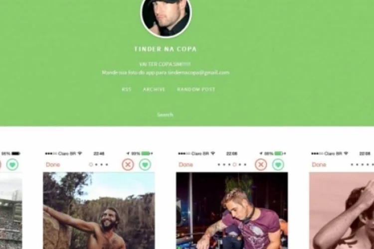 "Tinder na Copa": tumblr começou a fazer sucesso com a proximidade do evento (Reprodução)
