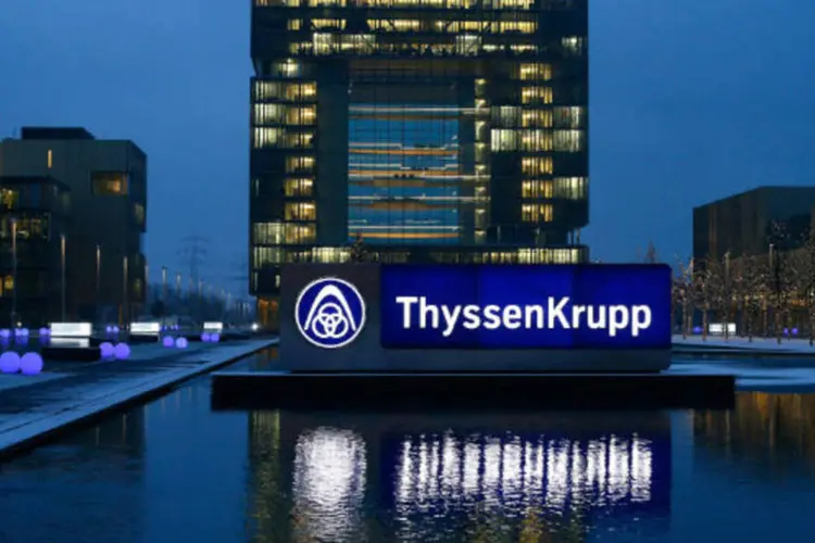 
	Sede da ThyssenKrupp na Alemanha: empresa decidiu vender unidade nos Estados Unidos e manter f&aacute;brica no Brasil
 (Ralph Orlowski/Bloomberg)