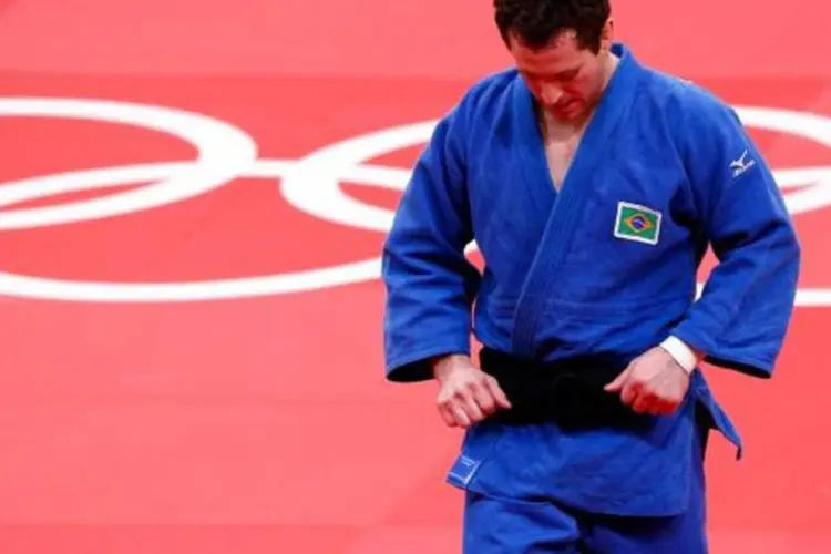 Tiago Camilo, judoca brasileiro nas Olimpíadas de Londres: Com esse resultado, Tiago perdeu a oportunidade de estabelecer duas marcas inéditas (Darren Staples/Reuters)