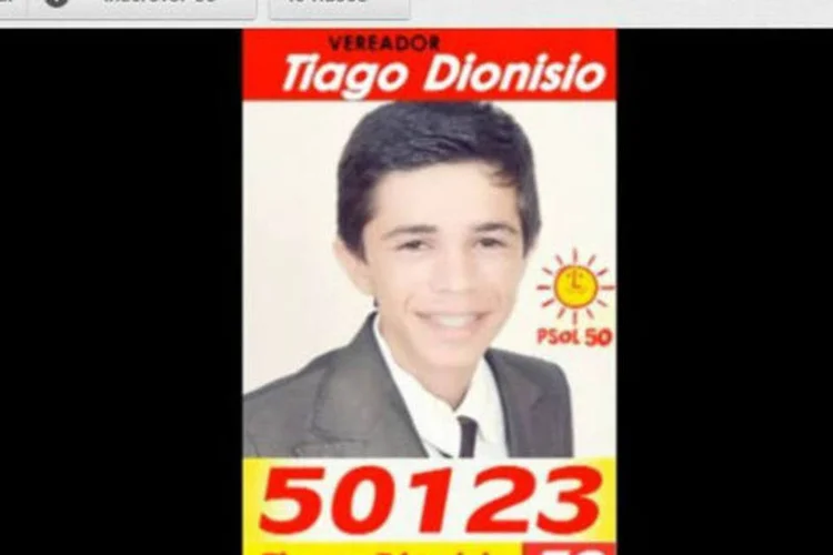 O vídeo com o jingle paródia do candidato já tem quase 700mil views no canal oficial de Tiago Dionísio no YouTube (Reprodução/YouTube)