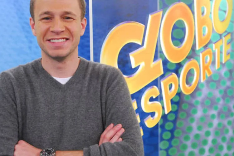 Tiago Leifert no estúdio do Globo Esporte (Rede Globo/ Divulgação)