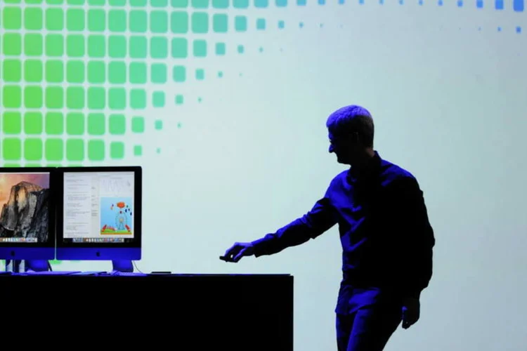Tim Cook, CEO da Apple, durante apresentação da WWDC 2014, em San Francisco (David Paul Morris/Bloomberg)