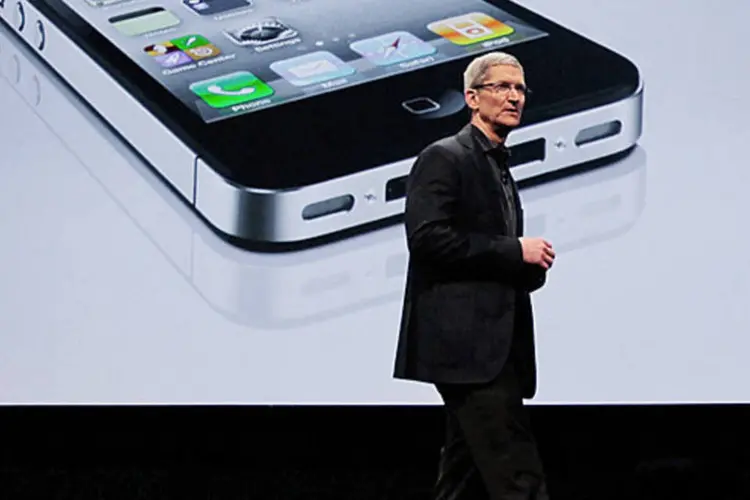 A apresentação do iPhone 5 será a primeira comandada por Tim Cook depois que ele assumiu o cargo de CEO da Apple (Chris Hondros / Getty Images)