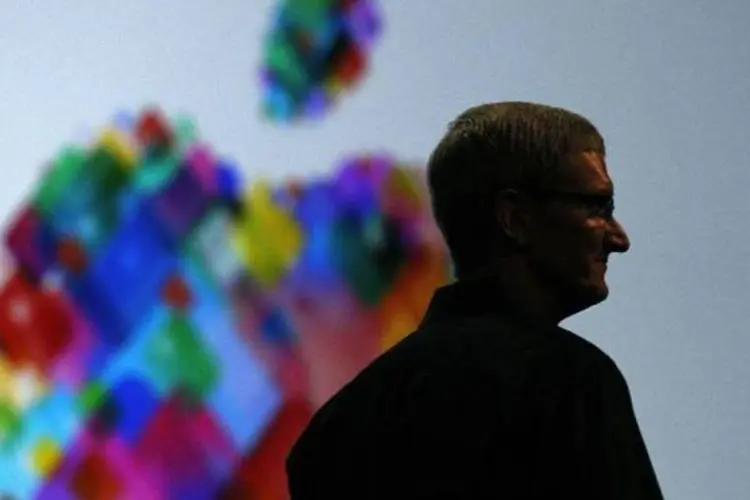 
	Tim Cook, CEO da Apple: grande feito do executivo pode estar pr&oacute;ximo com lan&ccedil;amento do iPhone 5
 (Justin Sullivan/Getty Images)
