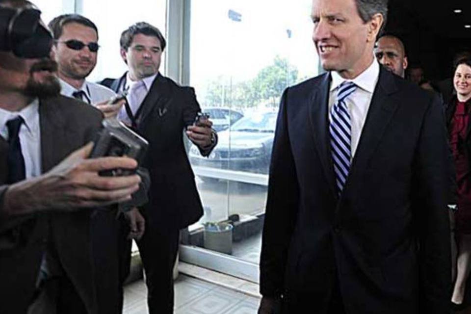 Geithner reiterou a necessidade de "vontade política" para sair, tanto nos Estados Unidos quanto na Europa, desta crise (Marcello Casal Jr./A)