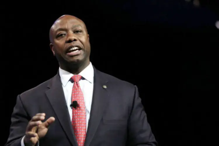 O republicano Tim Scott, de 49 anos, senador na Carolina do Sul, EUA (Getty Images)