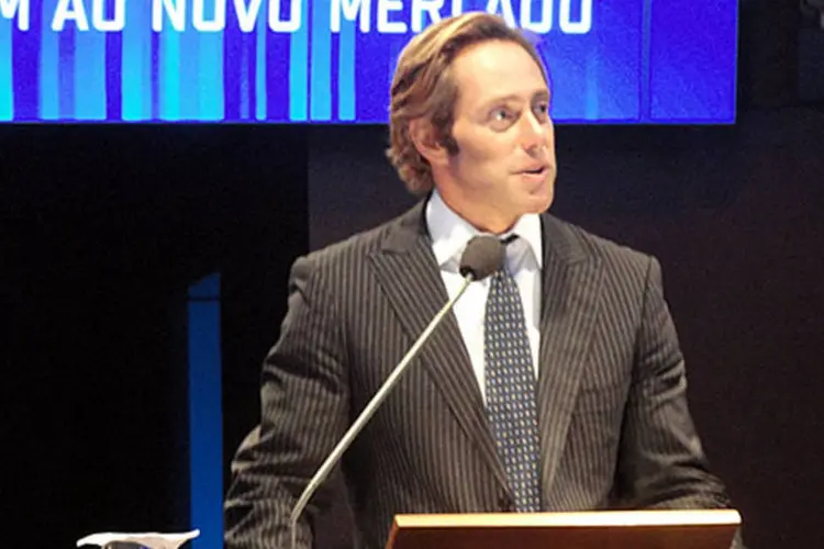 Luca Luciani na estreia das ações da Tim no Novo Mercado (Marcel Salim/EXAME.com)